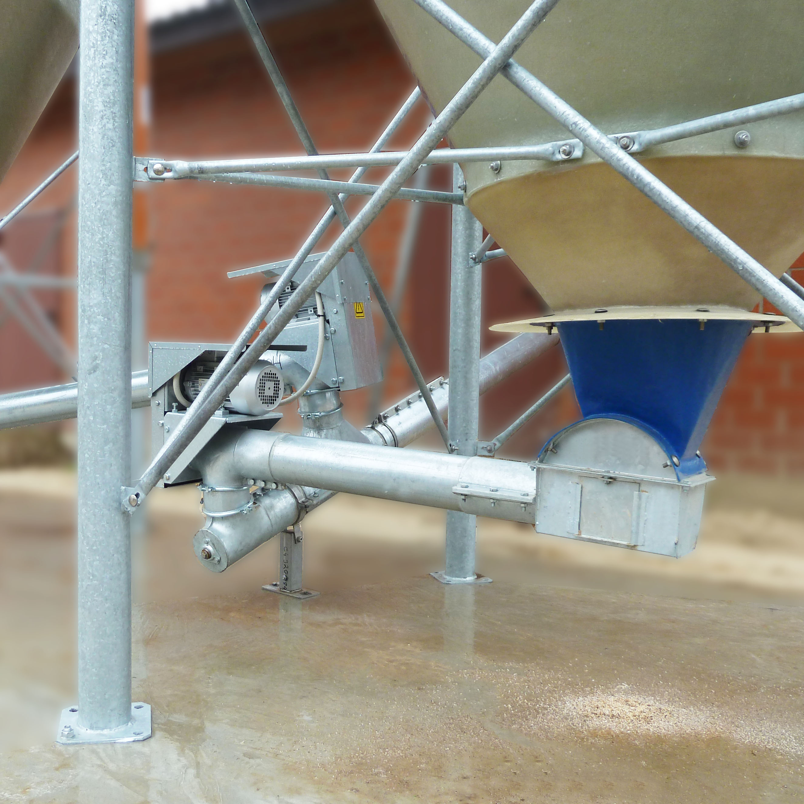 Screw conveyor Ø150 for conveying of flour